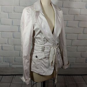 White House black market belted blazer 6